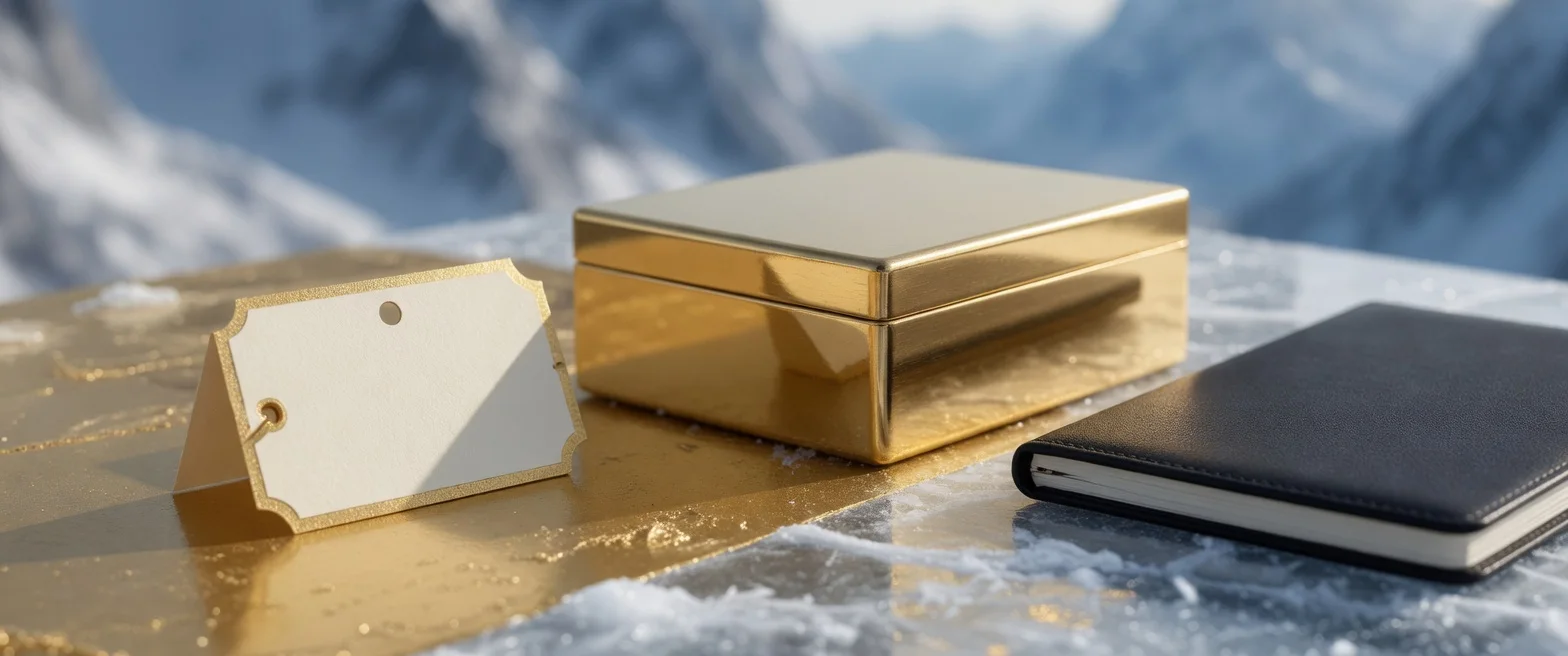 Oferta em ouro e gelo